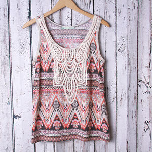 Maurices Tank with Crochet Overlay Size Meduim